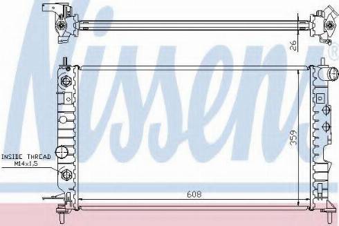 Nissens 63077A - Радиатор, охлаждение двигателя autosila-amz.com