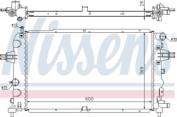 Nissens 63111A - Радиатор охлаждения двигателя autosila-amz.com