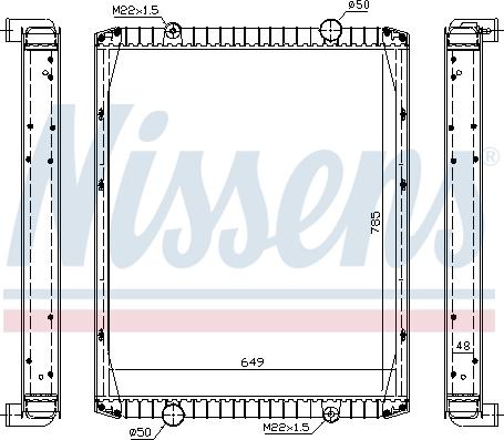 Nissens 63846A - Радиатор двигателя RVI - RENAULT TRUCKS G MANAGER (92-) 340 autosila-amz.com