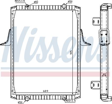 Nissens 63821A - Радиатор, охлаждение двигателя autosila-amz.com