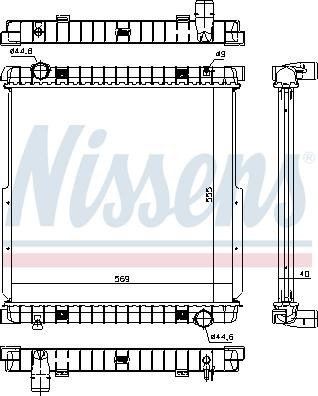 Nissens 63333 - Радиатор, охлаждение двигателя autosila-amz.com