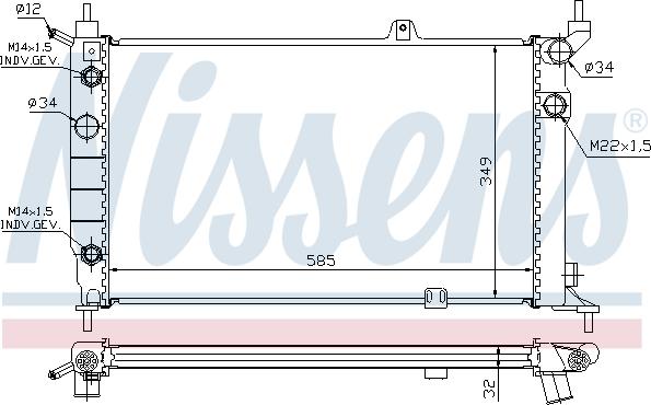 Nissens 690219 - Радиатор, охлаждение двигателя autosila-amz.com