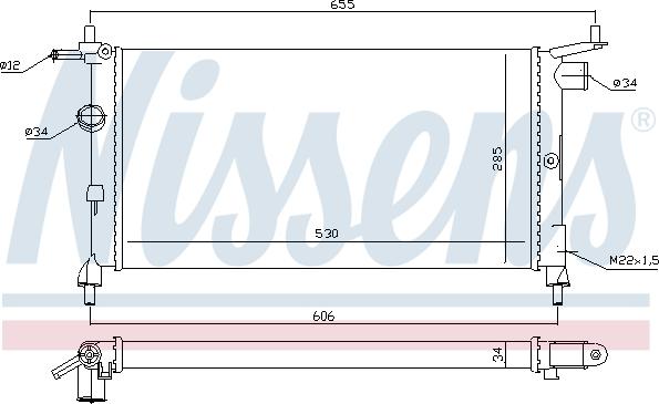 Nissens 699647 - Радиатор, охлаждение двигателя autosila-amz.com