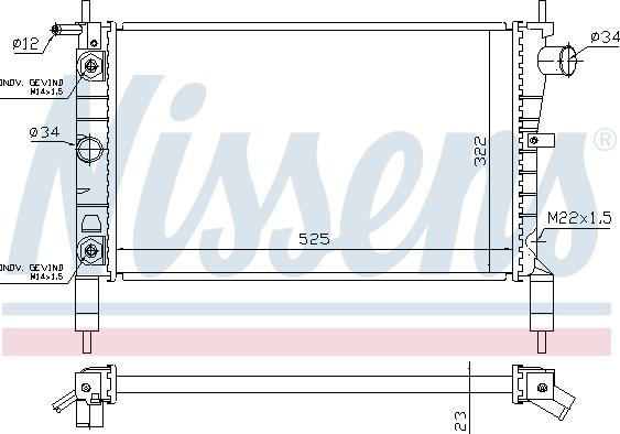 Nissens 697234 - Радиатор, охлаждение двигателя autosila-amz.com