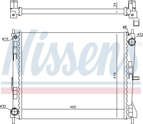 Nissens 690548 - Радиатор, охлаждение двигателя autosila-amz.com