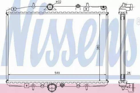 Nissens 63705 - Радиатор, охлаждение двигателя autosila-amz.com