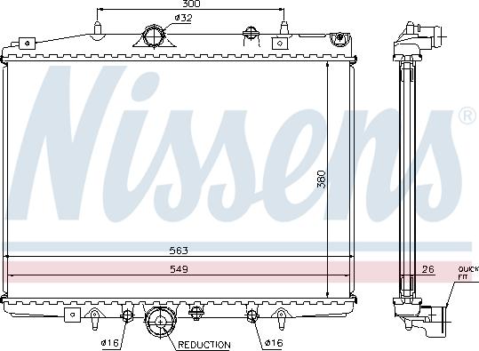 Nissens 696607 - Радиатор, охлаждение двигателя autosila-amz.com