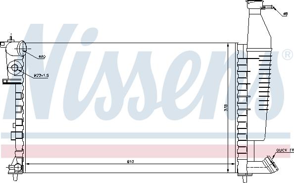 Nissens 693414 - Радиатор, охлаждение двигателя autosila-amz.com