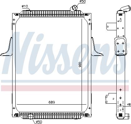 Nissens 637892 - Радиатор, охлаждение двигателя autosila-amz.com