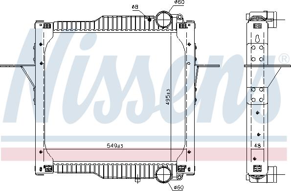 Nissens 63784 - Радиатор, охлаждение двигателя autosila-amz.com