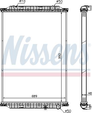 Nissens 637850 - Радиатор, охлаждение двигателя autosila-amz.com