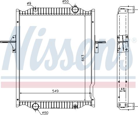 Nissens 63781A - Радиатор, охлаждение двигателя autosila-amz.com