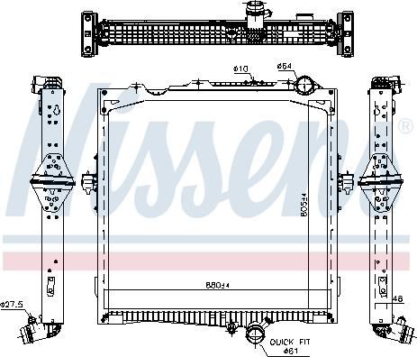 Nissens 637877 - Радиатор, охлаждение двигателя autosila-amz.com