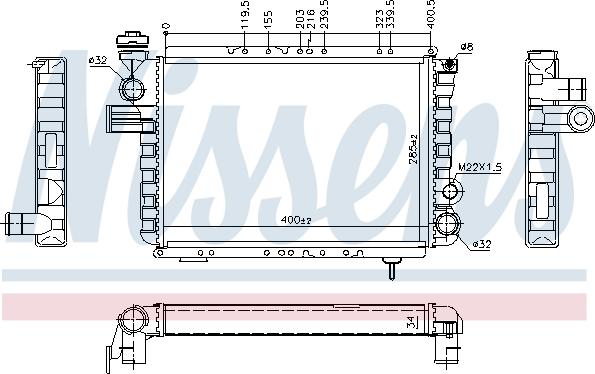 Nissens 692229 - Радиатор, охлаждение двигателя autosila-amz.com