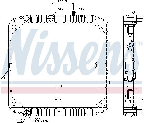 Nissens 62564 - Радиатор, охлаждение двигателя autosila-amz.com