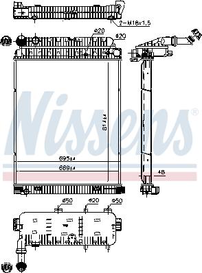 Nissens 62648 - Радиатор, охлаждение двигателя autosila-amz.com