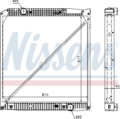 Nissens 62652A - Радиатор, охлаждение двигателя autosila-amz.com