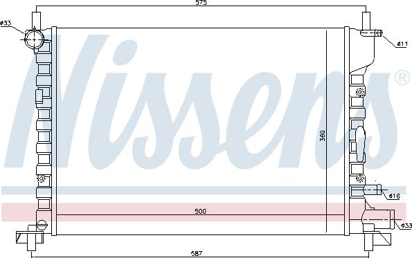 Nissens 695819 - Радиатор, охлаждение двигателя autosila-amz.com