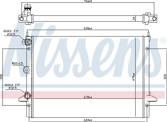 Nissens 697411 - Радиатор, охлаждение двигателя autosila-amz.com