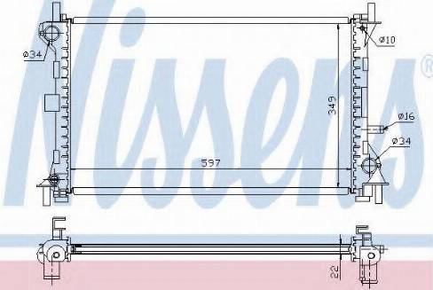 Nissens 62075 - Радиатор, охлаждение двигателя autosila-amz.com