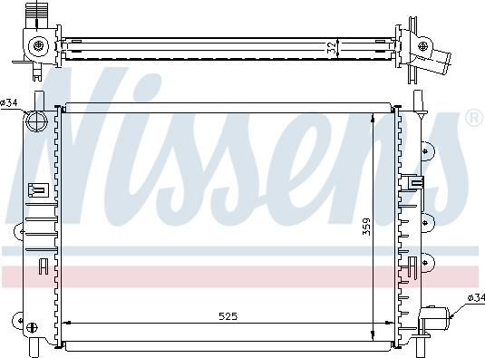 Nissens 696788 - Радиатор, охлаждение двигателя autosila-amz.com