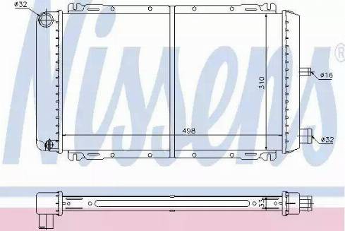 Nissens 62111 - Радиатор, охлаждение двигателя autosila-amz.com