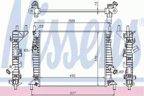 Nissens 62112 - Радиатор, охлаждение двигателя autosila-amz.com