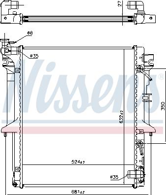 Nissens 628966 - Радиатор, охлаждение двигателя autosila-amz.com