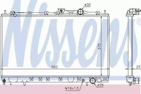 Nissens 62843 - Радиатор, охлаждение двигателя autosila-amz.com