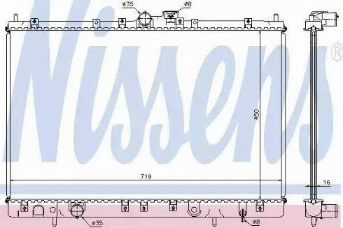 Nissens 62806A - Радиатор, охлаждение двигателя autosila-amz.com