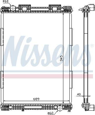 Nissens 628700 - Радиатор, охлаждение двигателя autosila-amz.com