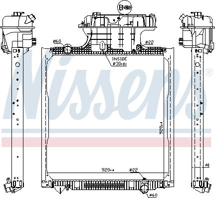 Nissens 62873 - Радиатор, охлаждение двигателя autosila-amz.com