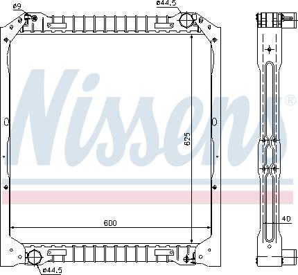 Nissens 62349A - Радиатор, охлаждение двигателя autosila-amz.com