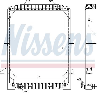 Nissens 62342A - Радиатор, охлаждение двигателя autosila-amz.com