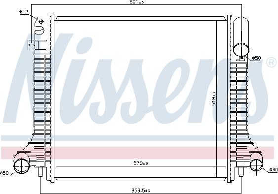 Nissens 62798 - Радиатор, охлаждение двигателя autosila-amz.com