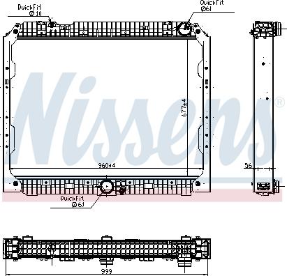 Nissens 627003 - Радиатор, охлаждение двигателя autosila-amz.com