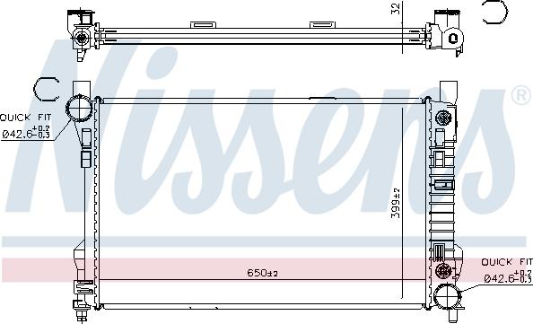 Nissens 62786A - Радиатор, охлаждение двигателя autosila-amz.com