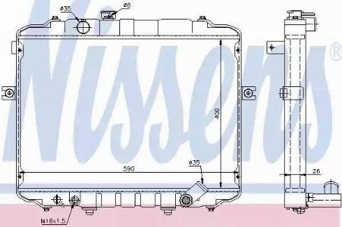 Nissens 67497 - Радиатор, охлаждение двигателя autosila-amz.com