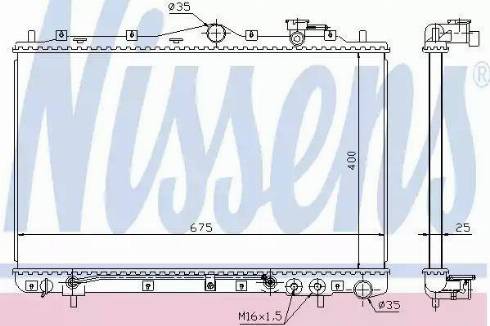 Nissens 67007 - Радиатор, охлаждение двигателя autosila-amz.com