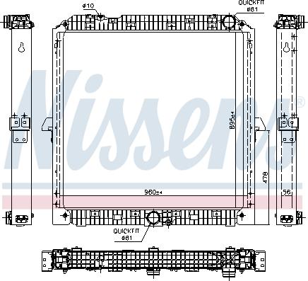 Nissens 67192 - Радиатор, охлаждение двигателя autosila-amz.com