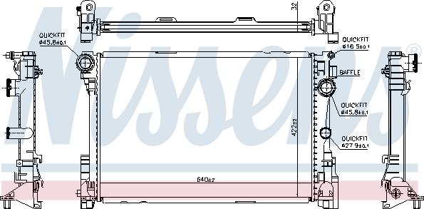 Nissens 67167 - Радиатор MERCEDES C-CLASS W 204 07-/CLS-CLASS W 218 10-/E-CLASS W 207 09-/E-CLASS W 212 09- 180 autosila-amz.com