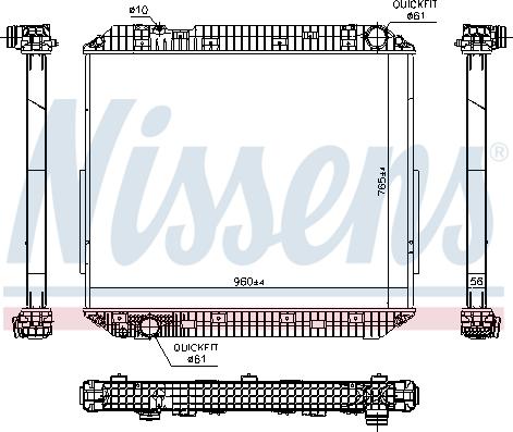 Nissens 671780 - Радиатор, охлаждение двигателя autosila-amz.com