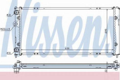 Nissens 67300A - Радиатор, охлаждение двигателя autosila-amz.com