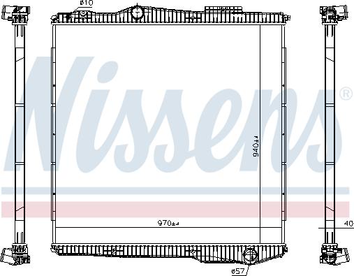 Nissens 672910 - Радиатор, охлаждение двигателя autosila-amz.com