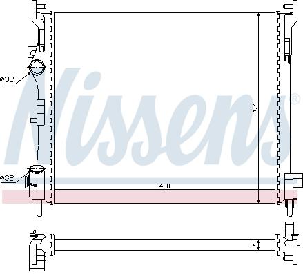 Nissens 694017 - Радиатор, охлаждение двигателя autosila-amz.com