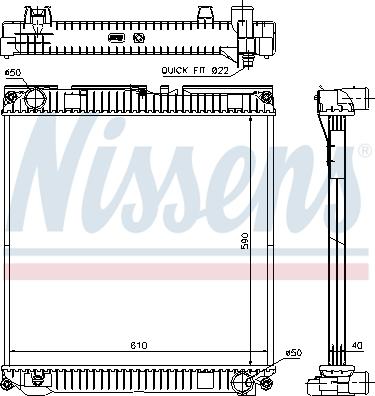 Nissens 67224A - Радиатор, охлаждение двигателя autosila-amz.com