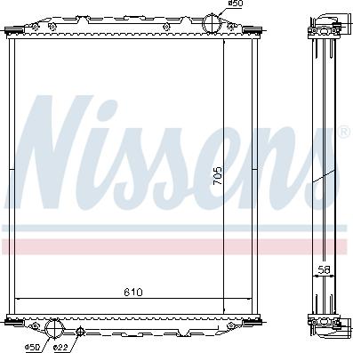 Nissens 672200 - Радиатор, охлаждение двигателя autosila-amz.com