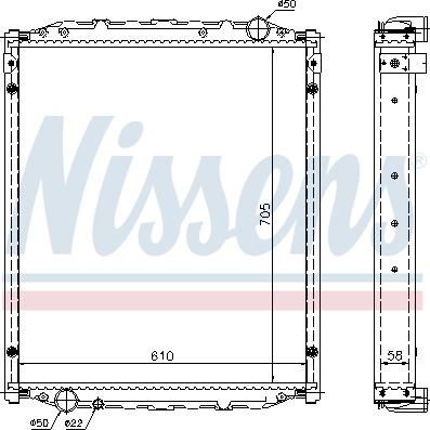 Nissens 67220A - Радиатор, охлаждение двигателя autosila-amz.com