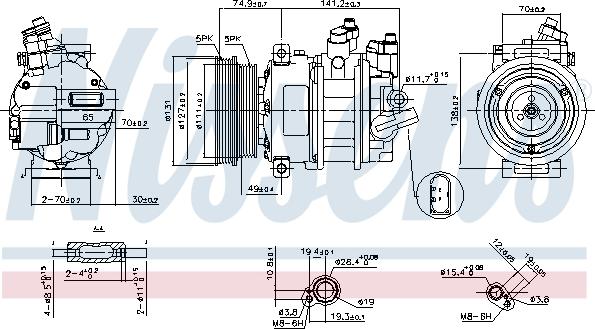 Nissens 89421 - Компрессор кондиционера AUDI A3, Q3, TT VW BEETLE, GOLF VI, JETTA III, JETTA IV 1.6D/2.5 06.09- autosila-amz.com