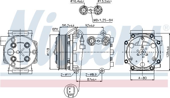 Nissens 89551 - Компрессор кондиционера autosila-amz.com